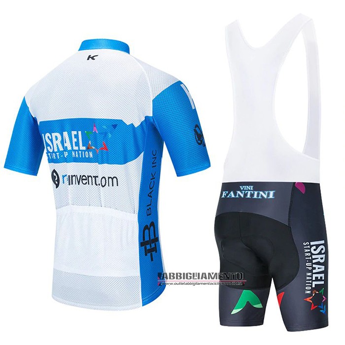 Abbigliamento Israel Cycling Academy 2020 Manica Corta e Pantaloncino Con Bretelle Bianco Blu - Clicca l'immagine per chiudere